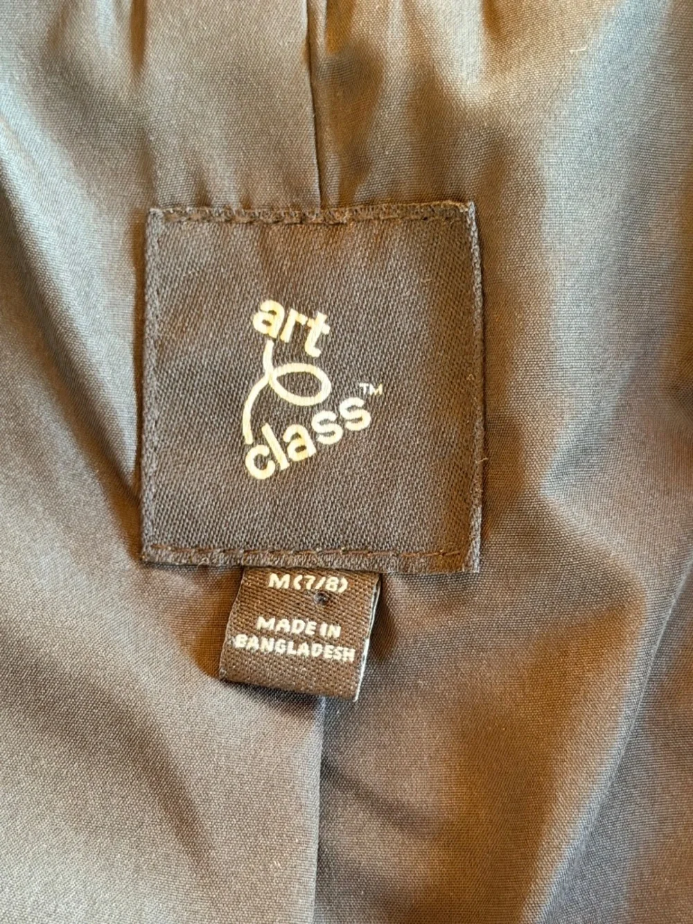 Art Class Girls Black Faux Leather Moto Jacket Size M 7/8 EUC